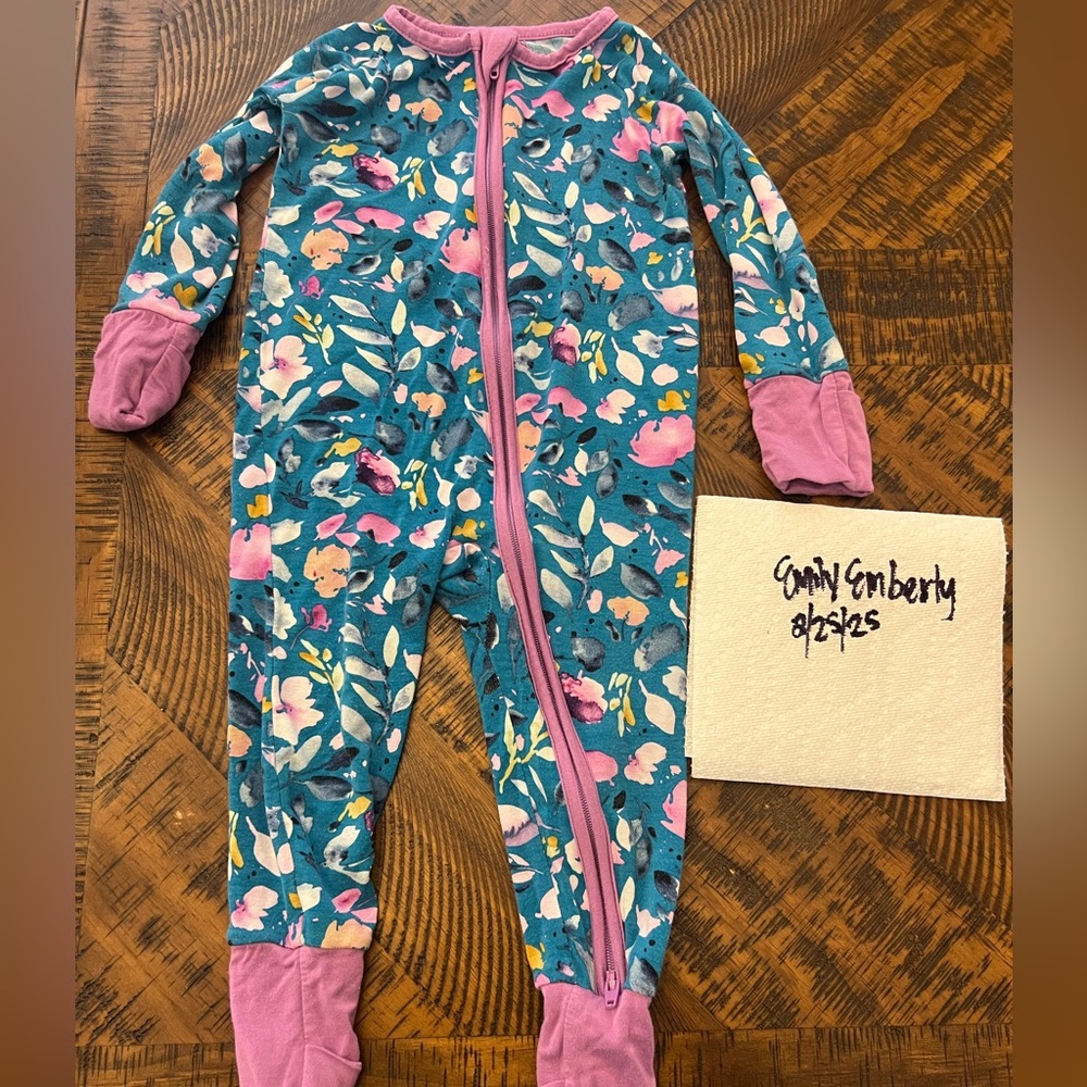 Little sleepies jade floral 6-12